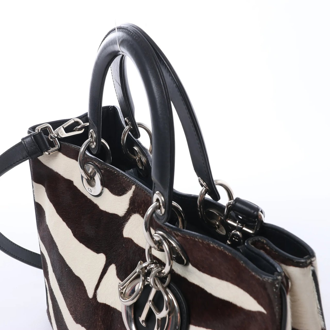 Dior Diorissimo Harako x Leather 2Way Handbag Brown Bruin