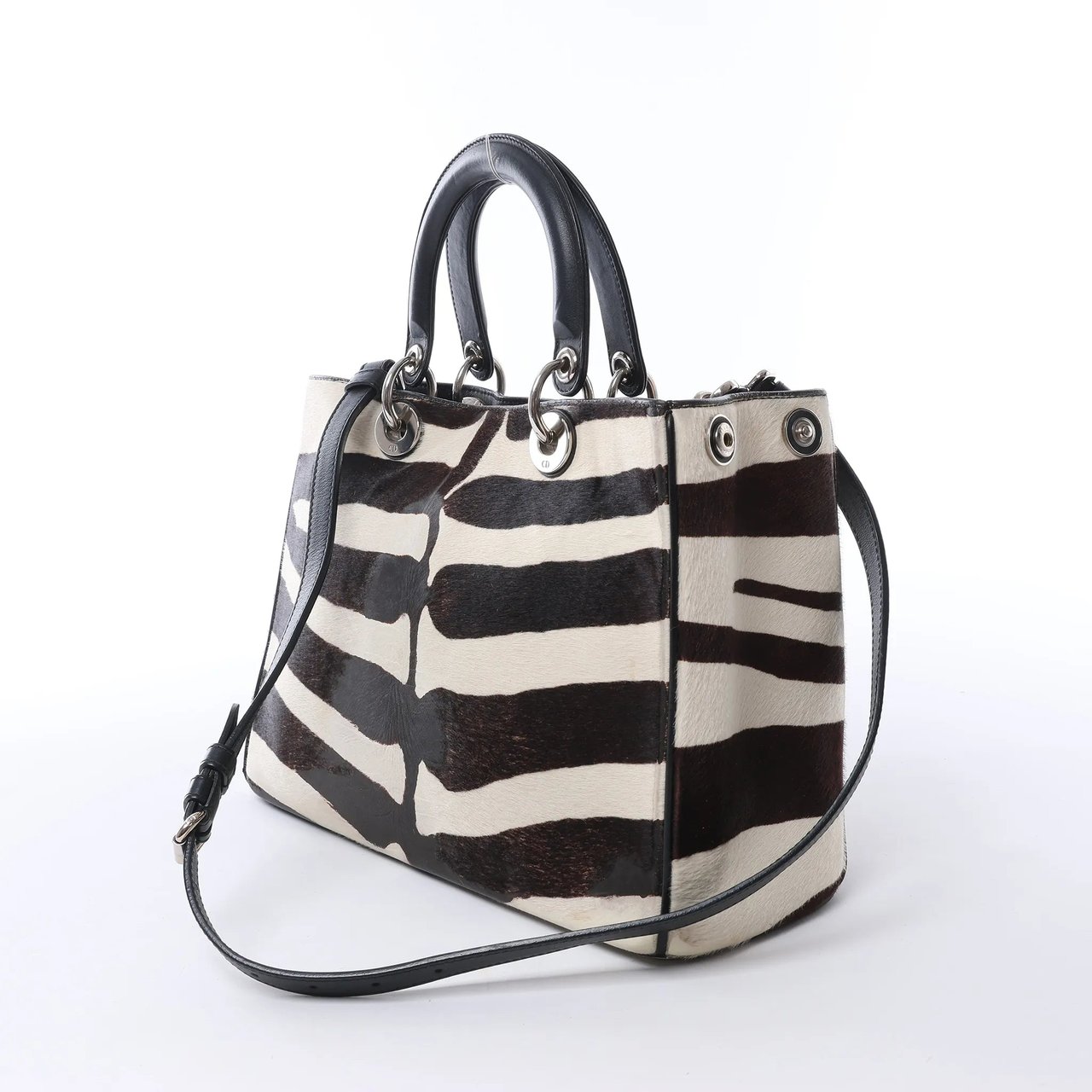 Dior Diorissimo Harako x Leather 2Way Handbag Brown Bruin
