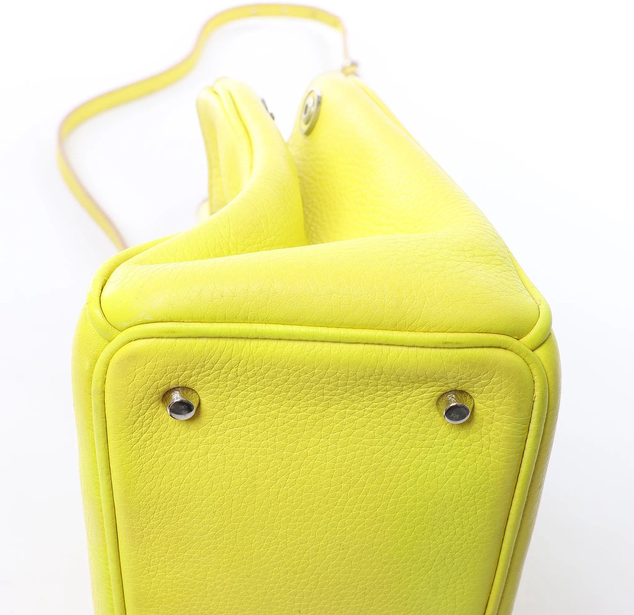 Dior Diorissimo Leather Mini 2Way Handbag in Yellow Geel
