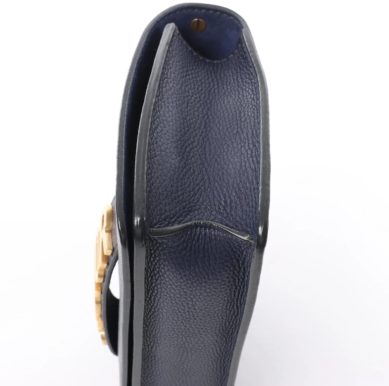 Dior J'Adior Grained Leather Chain Crossbody Bag in Navy Blue Navy