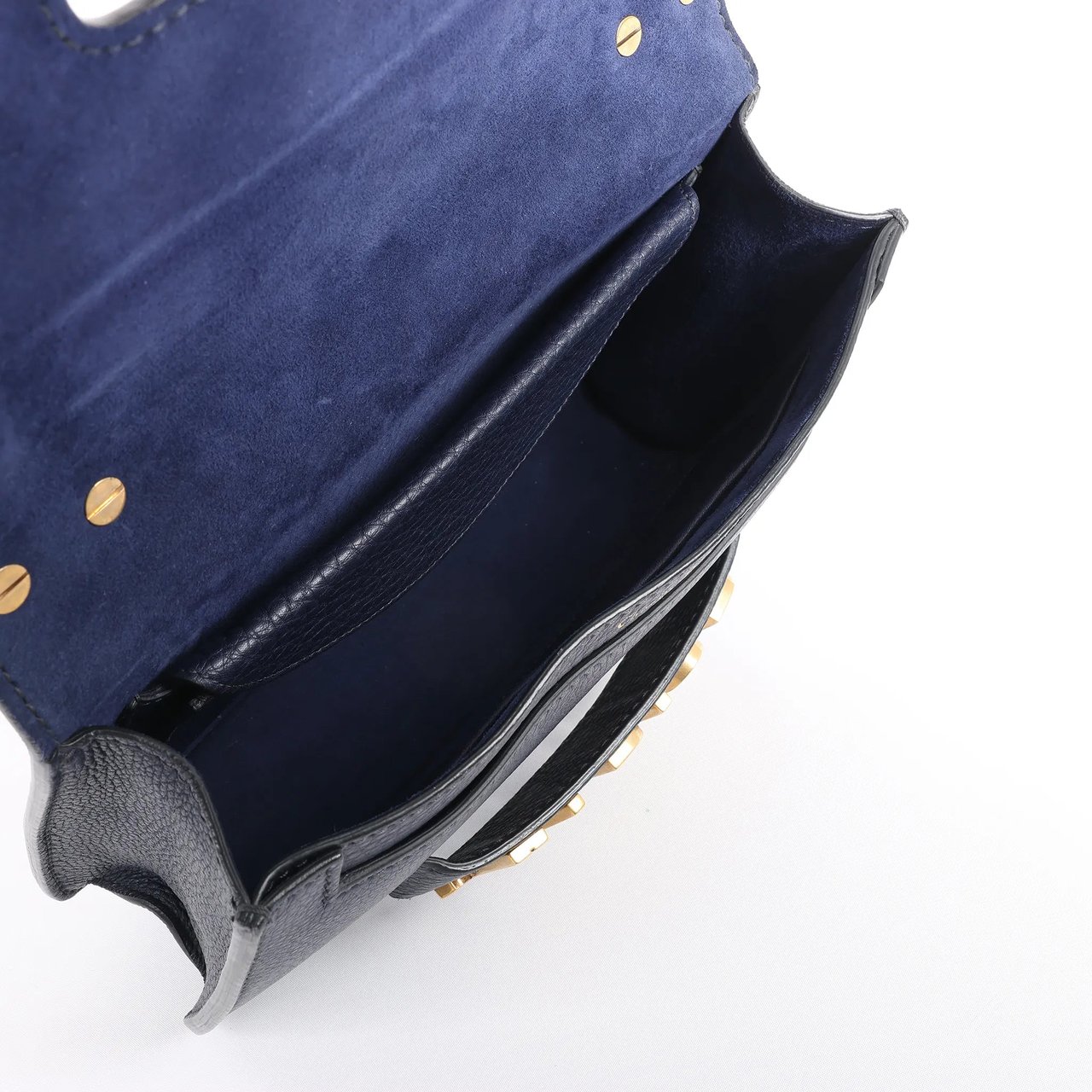 Dior J'Adior Grained Leather Chain Crossbody Bag in Navy Blue Navy