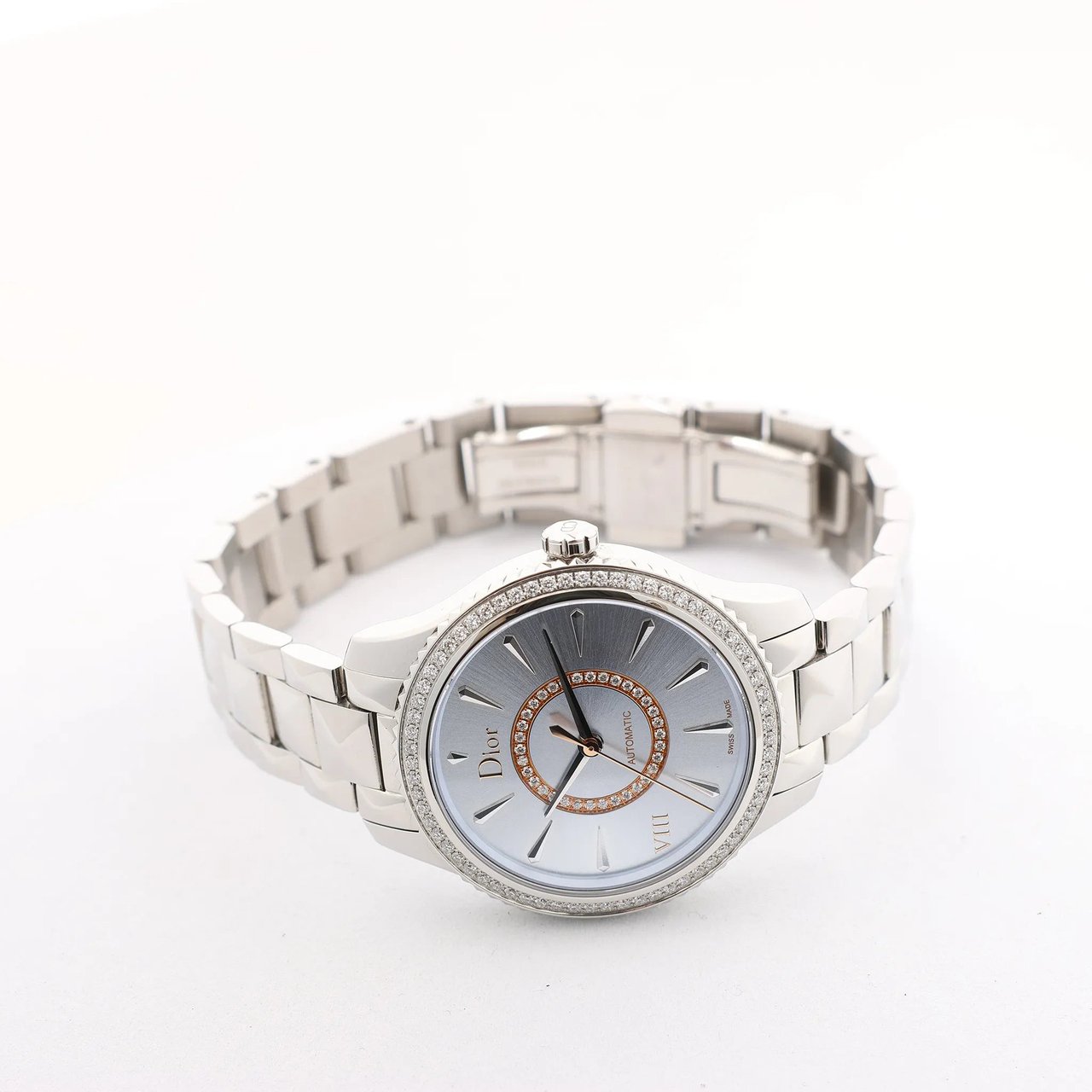 Dior Montaigne CD152510 FU6977 SS AT Watch with Blue Dial Blauw