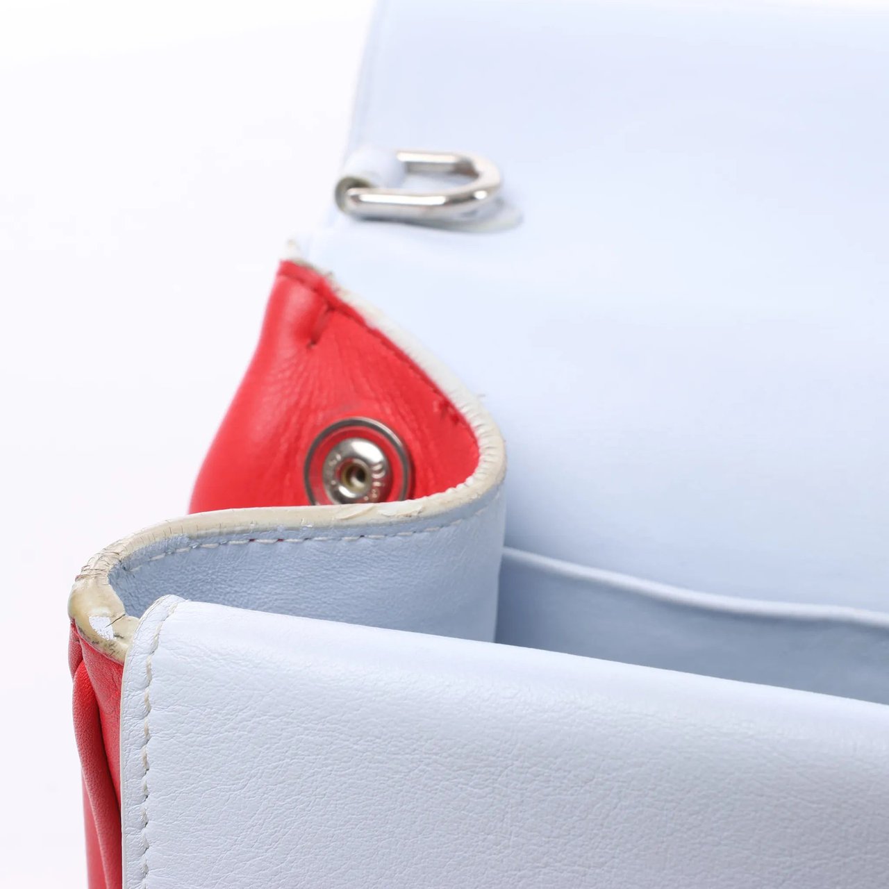 Dior Be Dior Leather Small 2Way Handbag in Red Rood