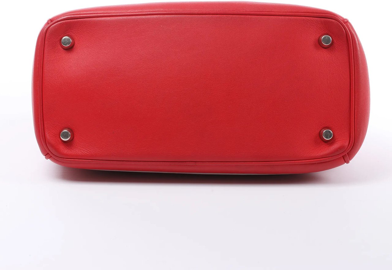 Dior Be Dior Leather Small 2Way Handbag in Red Rood