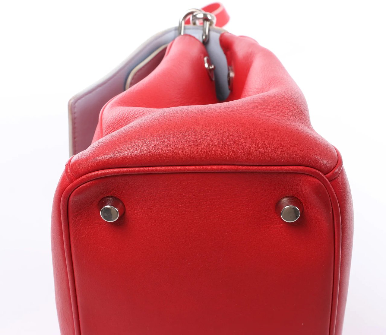 Dior Be Dior Leather Small 2Way Handbag in Red Rood