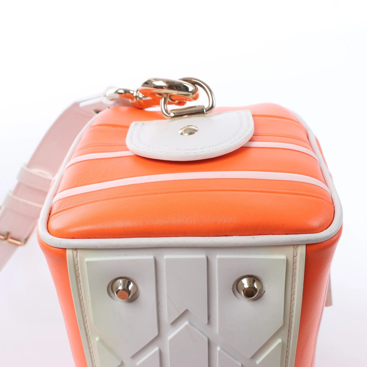Dior Small Dior Vibe Zip Bowling Bag in Orange Oranje
