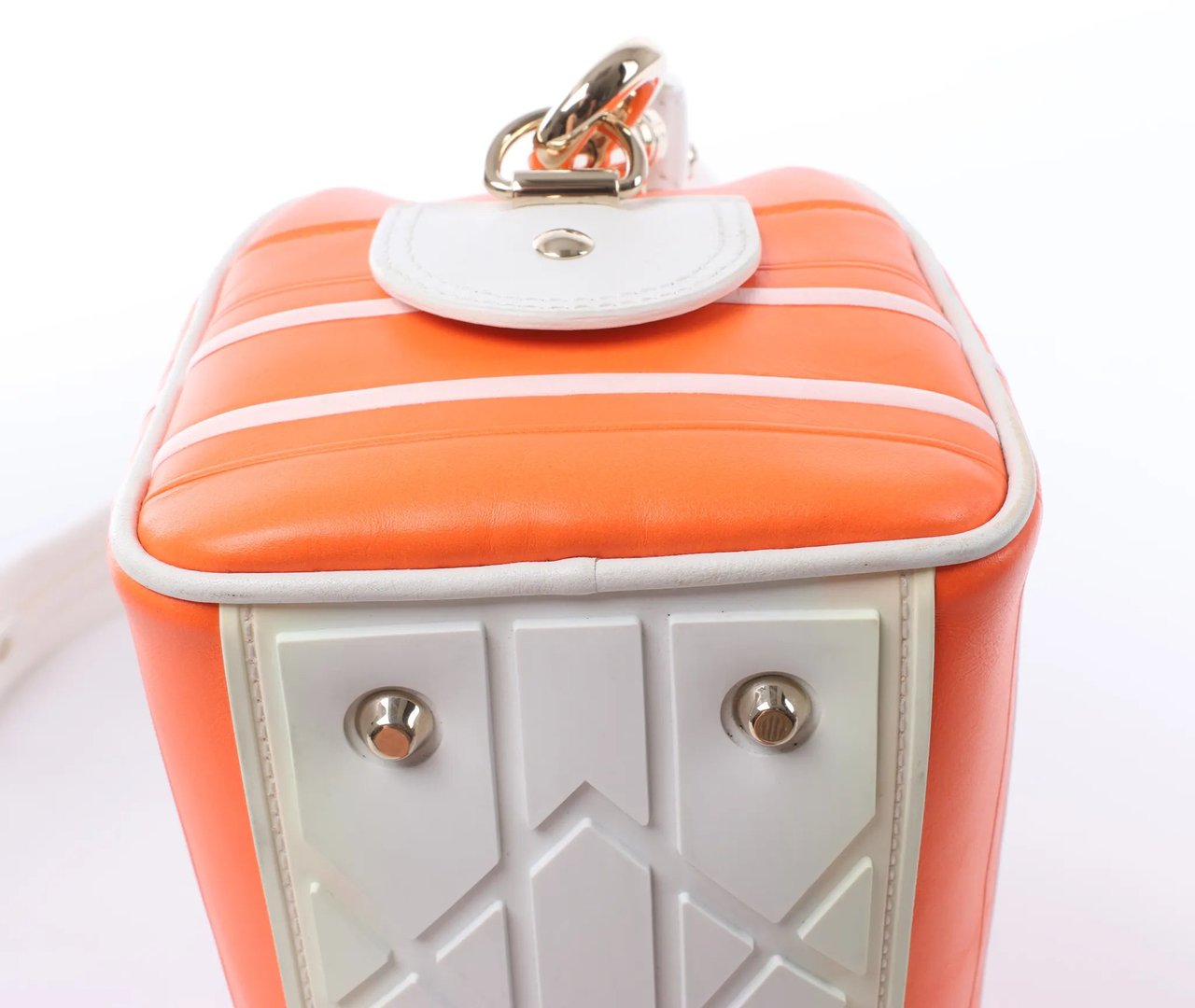 Dior Small Dior Vibe Zip Bowling Bag in Orange Oranje