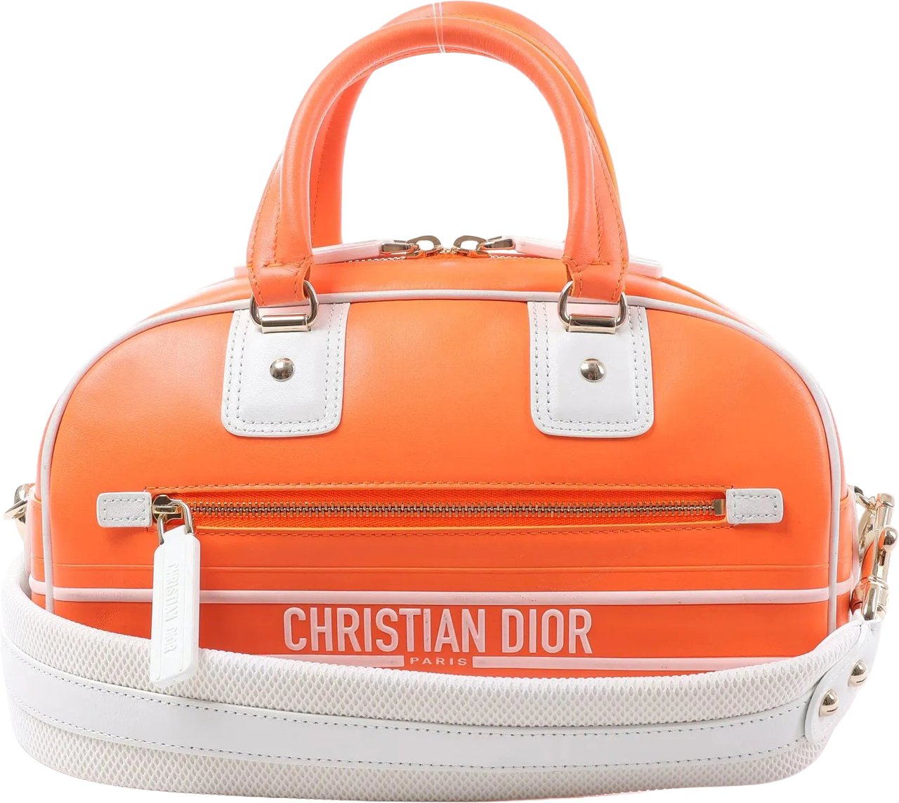 Dior Small Dior Vibe Zip Bowling Bag in Orange Oranje