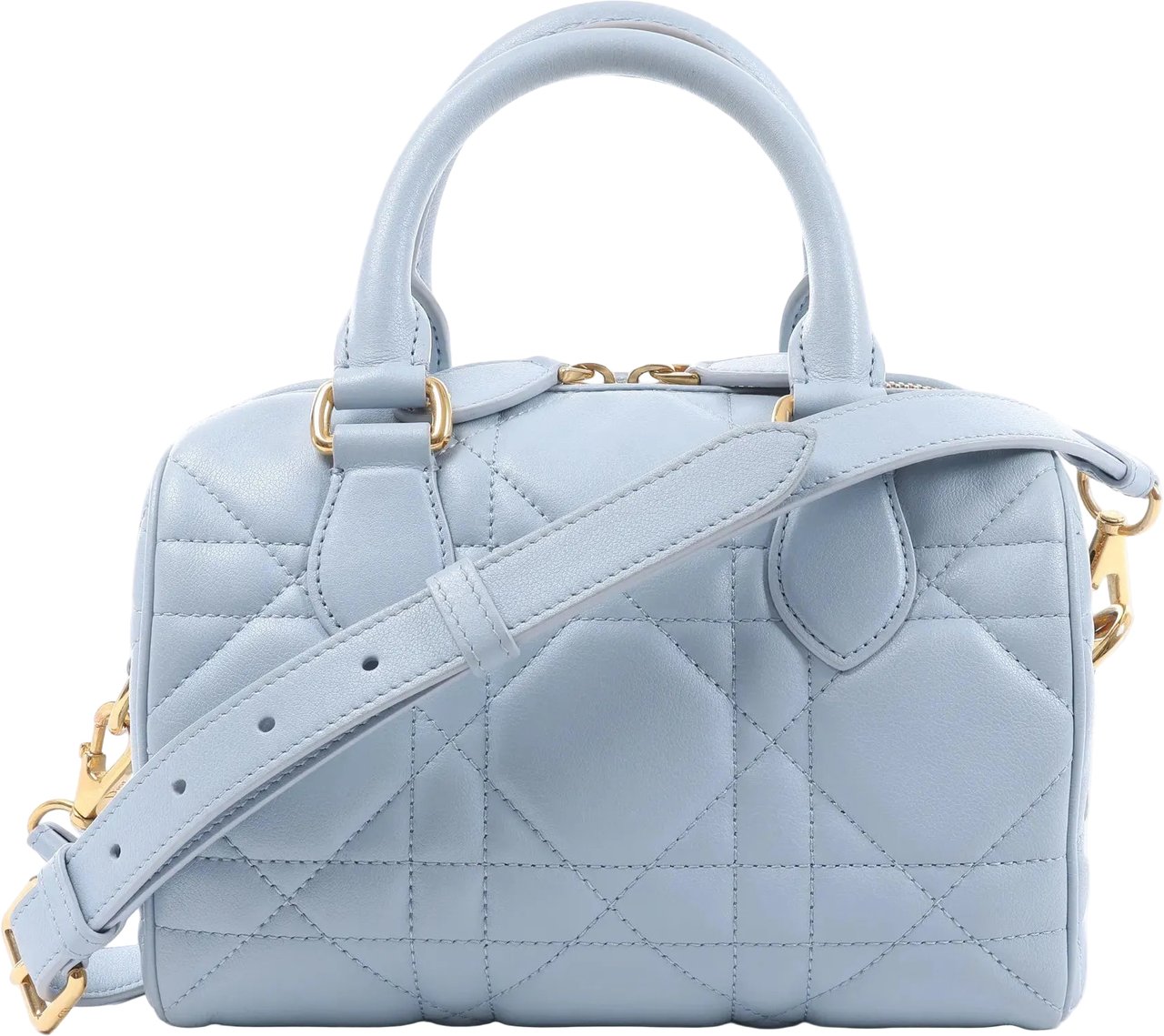 Dior Macrocanage Groove 20 Leather 2Way Handbag in Blue Blauw