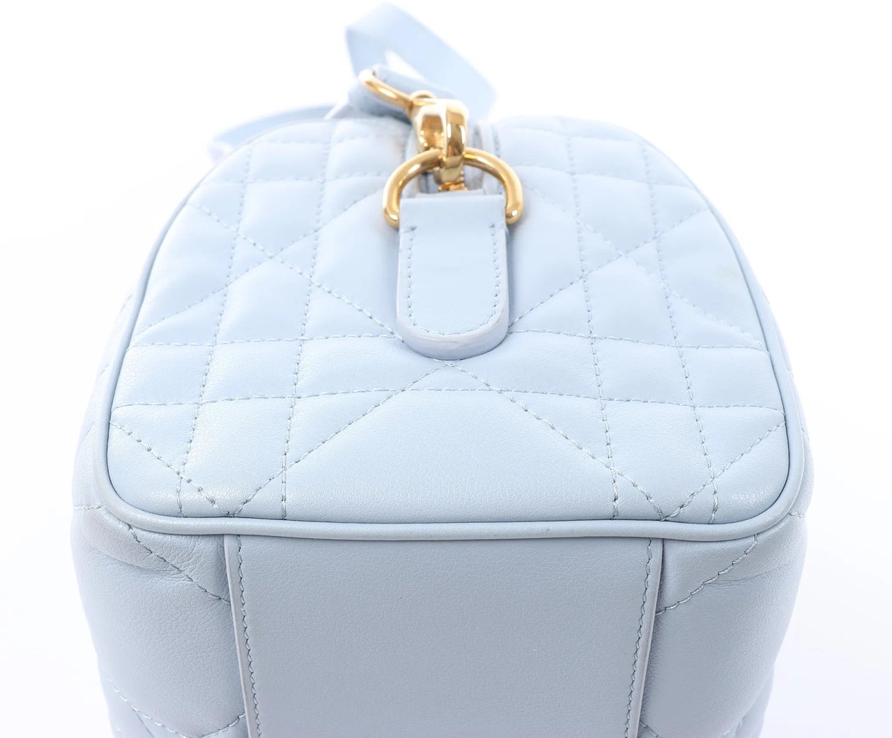 Dior Macrocanage Groove 20 Leather 2Way Handbag in Blue Blauw