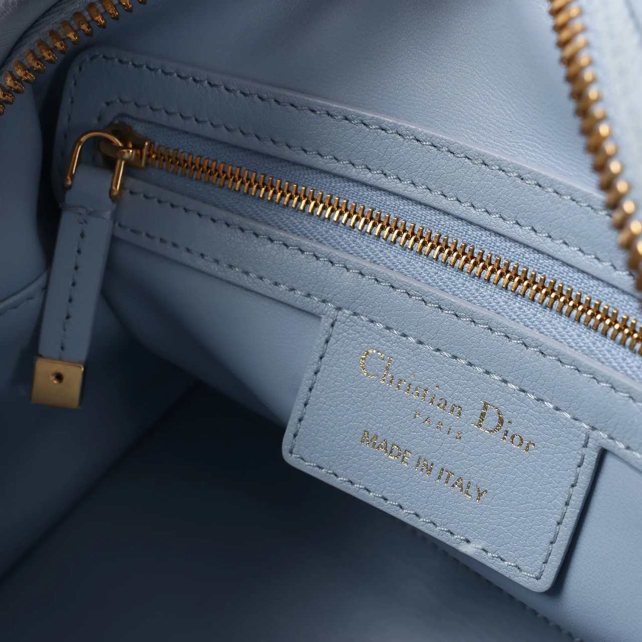 Dior Macrocanage Groove 20 Leather 2Way Handbag in Blue Blauw