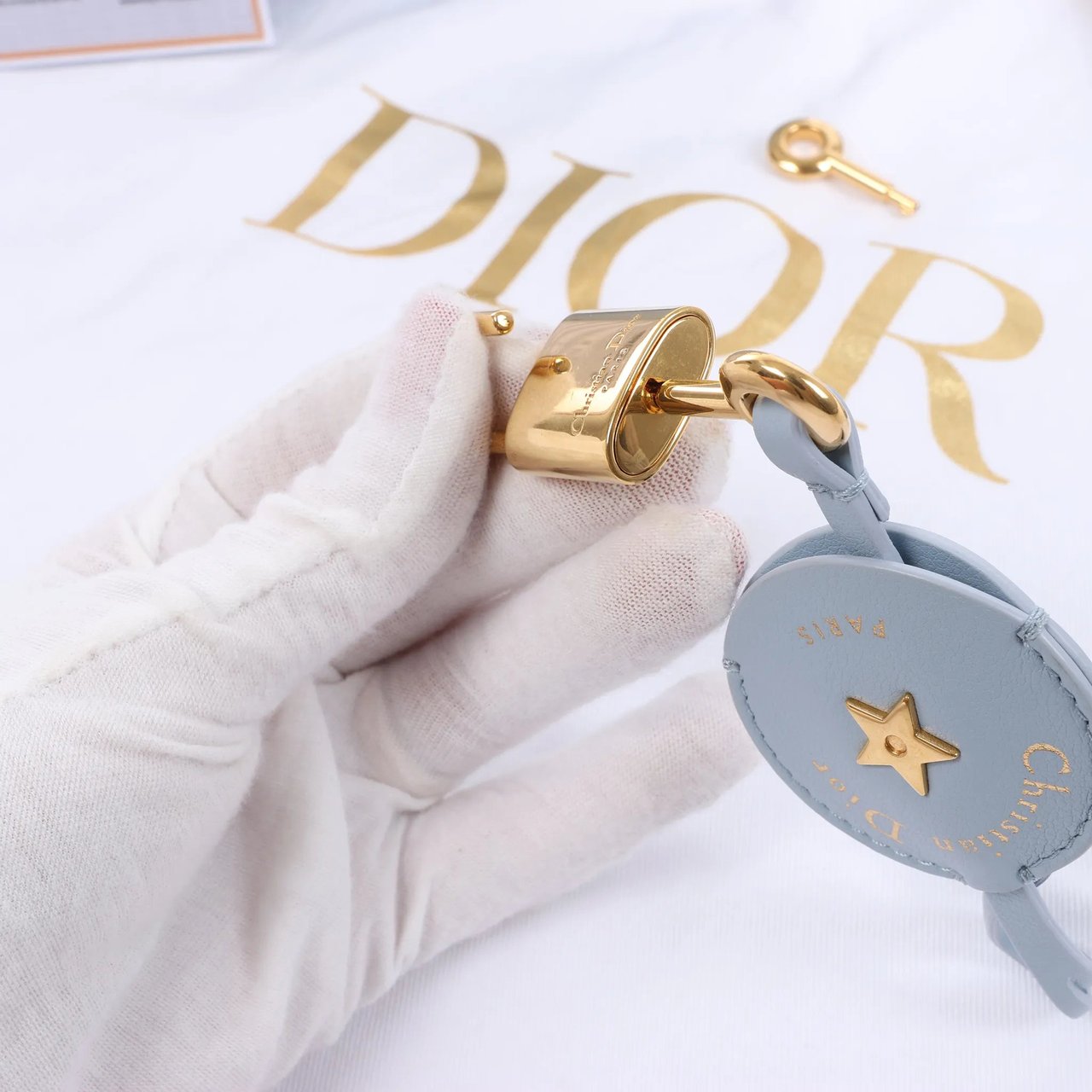 Dior Macrocanage Groove 20 Leather 2Way Handbag in Blue Blauw