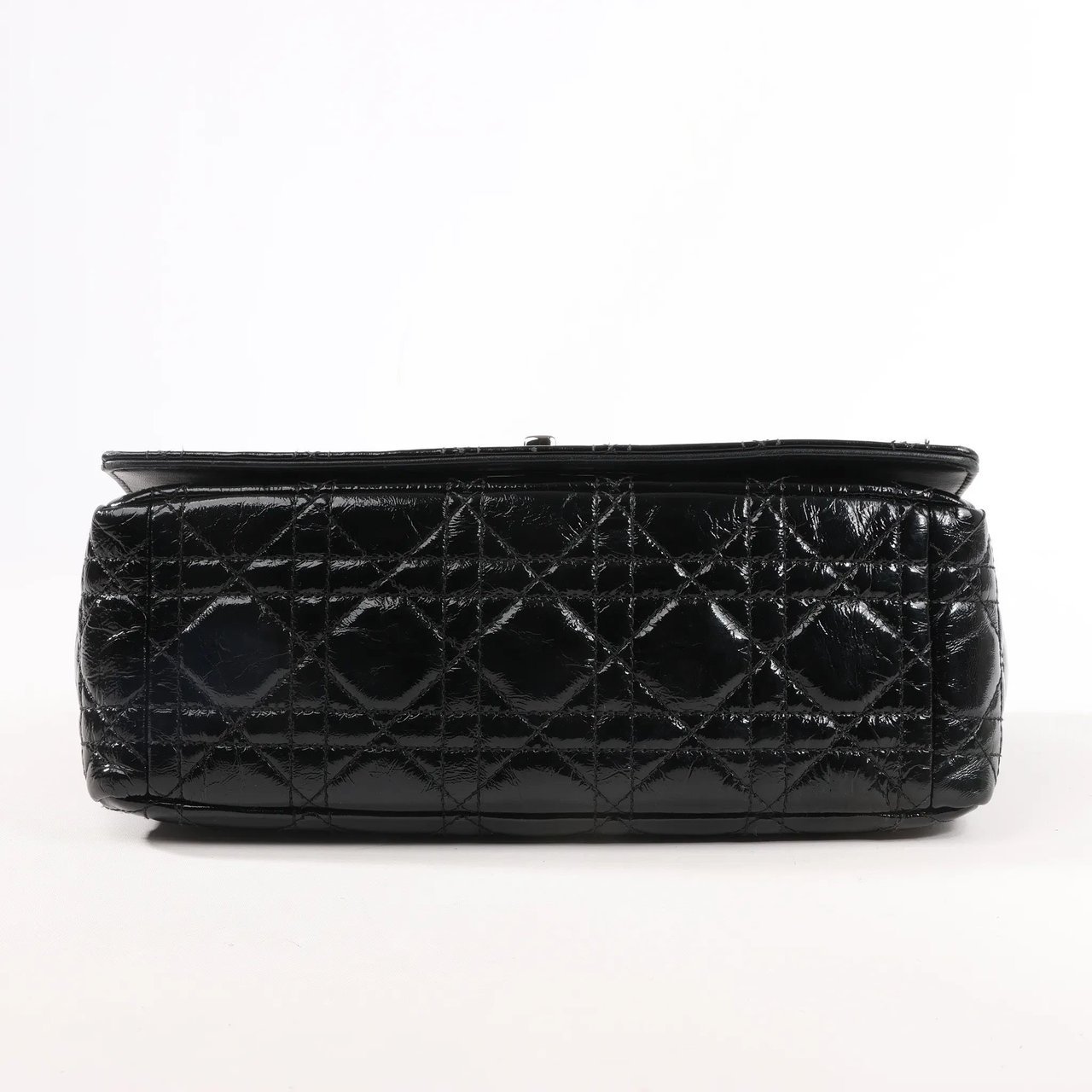 Dior Caro Leather Chain Crossbody Bag in Black Zwart