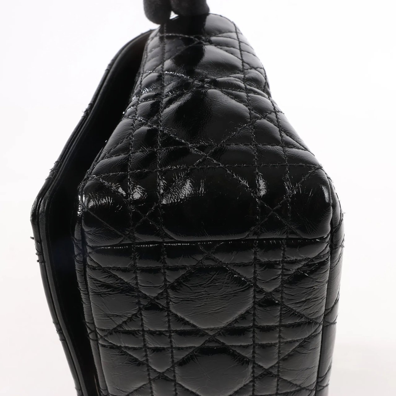 Dior Caro Leather Chain Crossbody Bag in Black Zwart