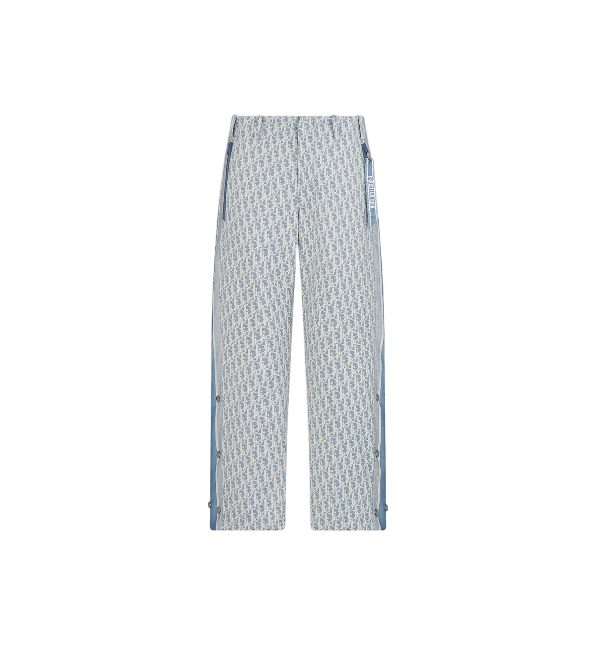 Dior White Straight-Leg Monogram Pattern Ski Pants Wit
