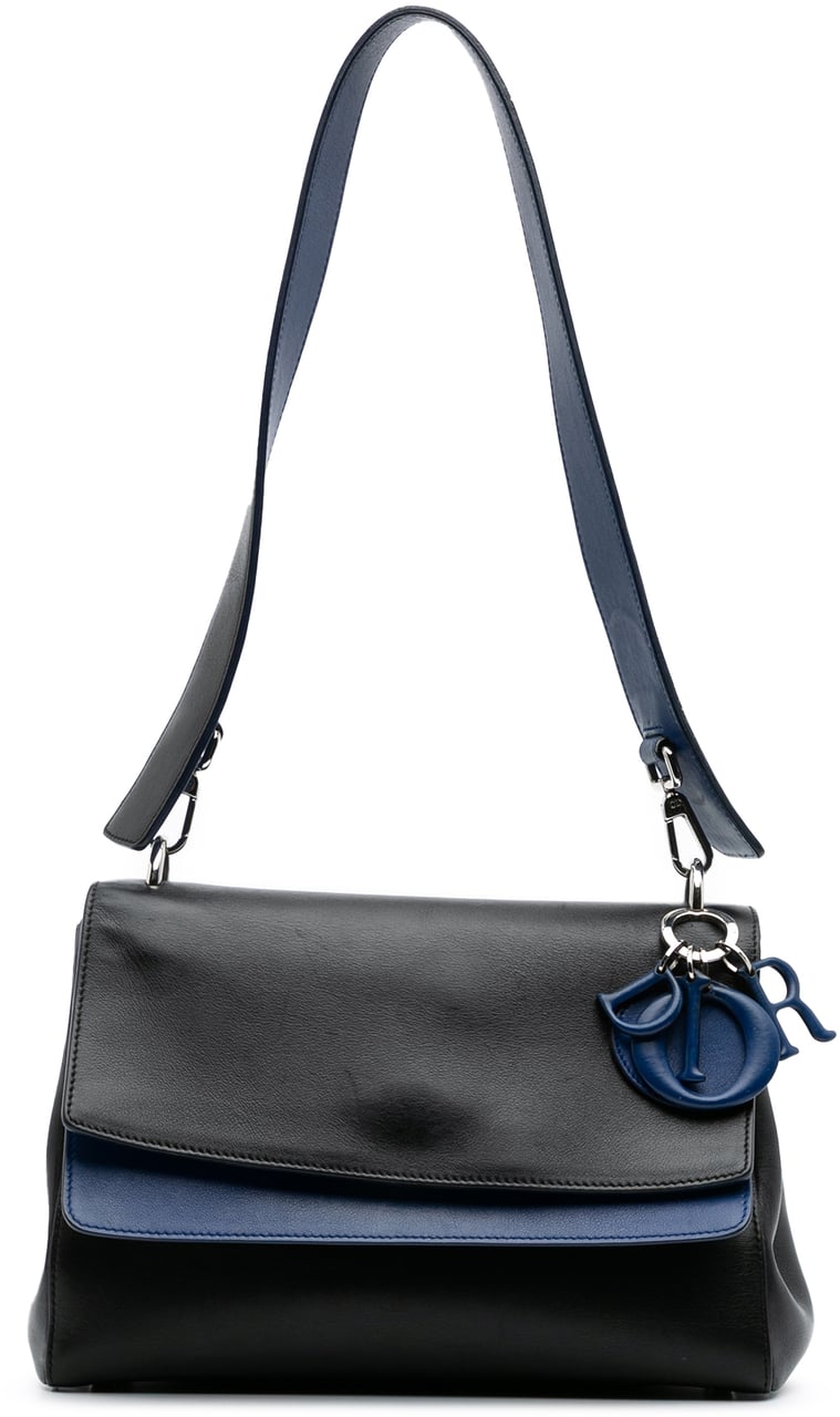 Dior Medium Calfskin Be Dior Double Flap Zwart