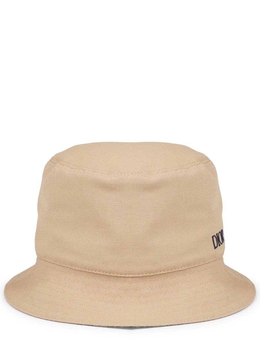 Dior Cotton Structured Flat Crown Hat Neutraal
