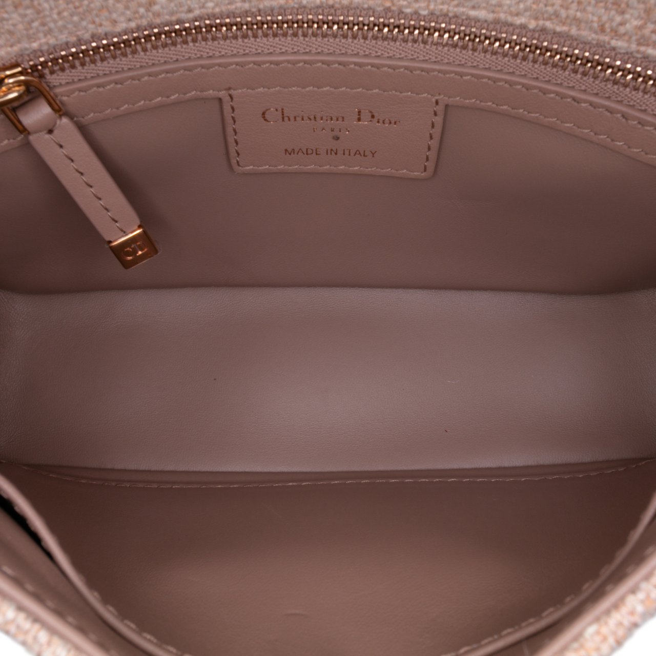 Dior Small Tweed Macrocannage Caro Bag Roze
