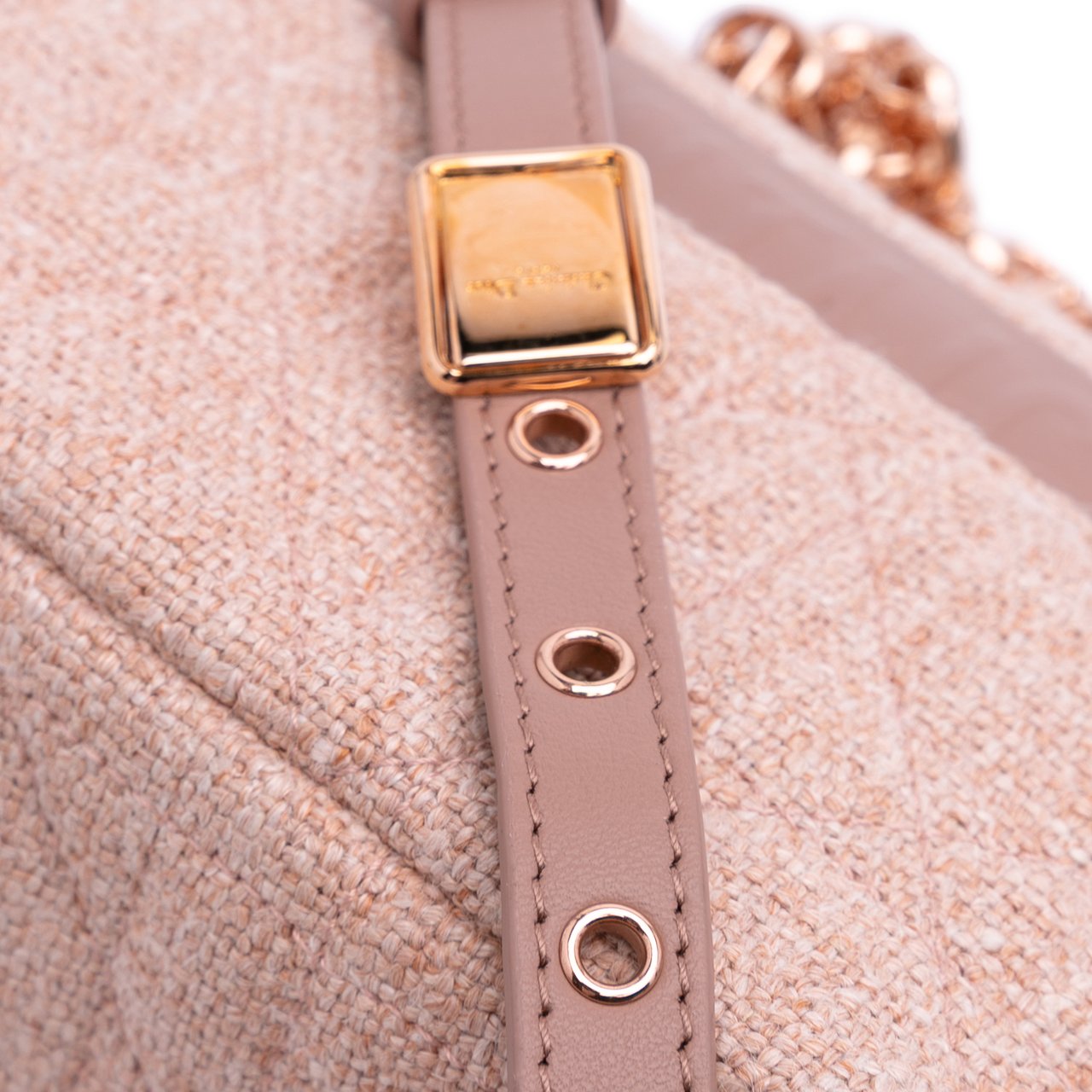Dior Small Tweed Macrocannage Caro Bag Roze