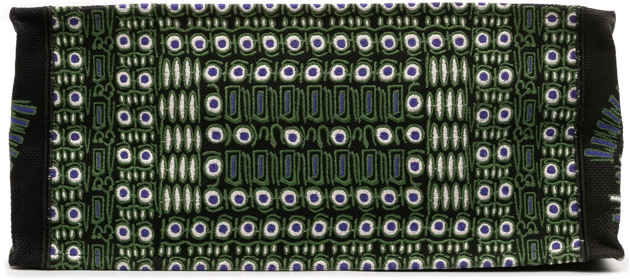 Dior Large Canvas Embroidered Elephant Book Tote Groen