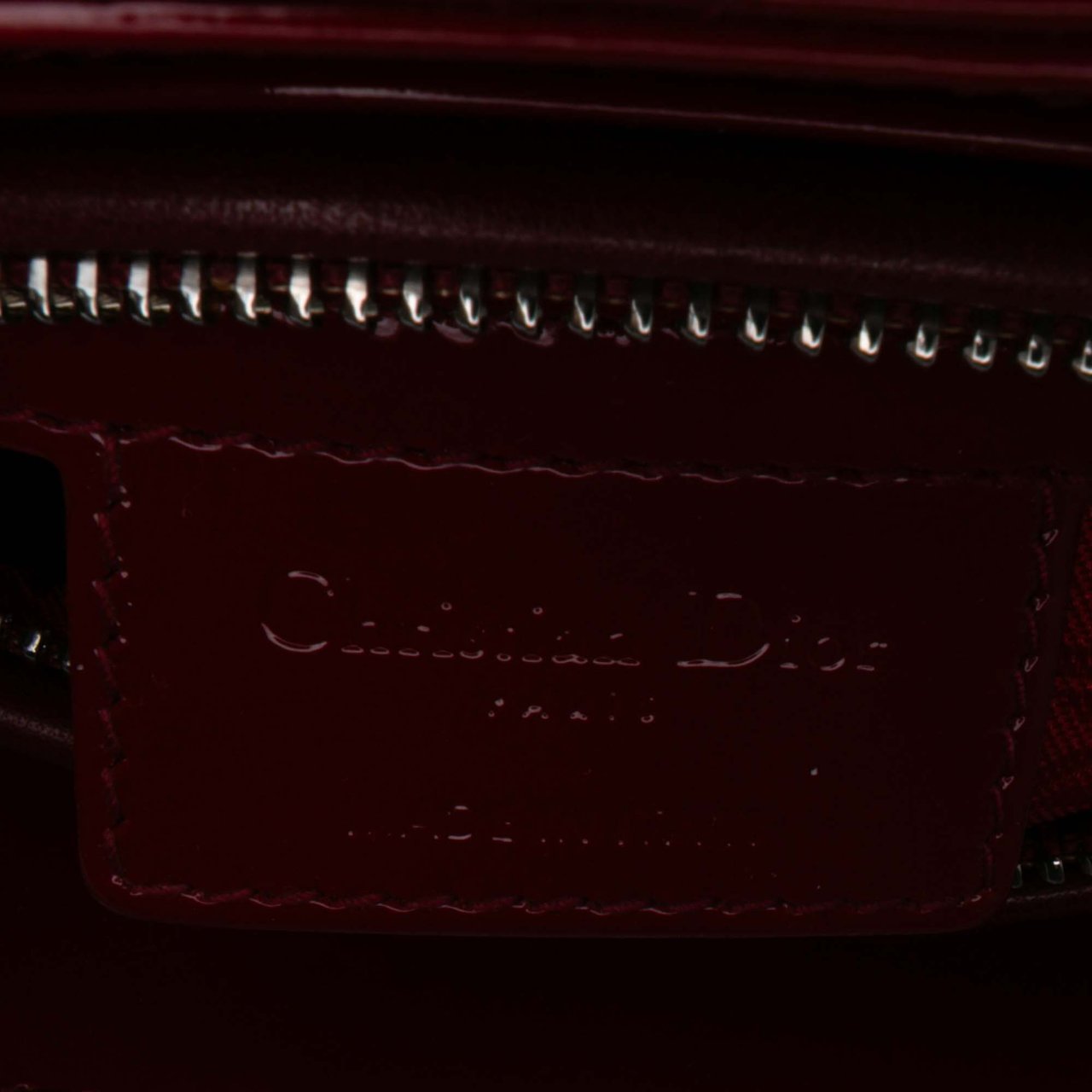 Dior Medium Patent Cannage Lady Dior Rood