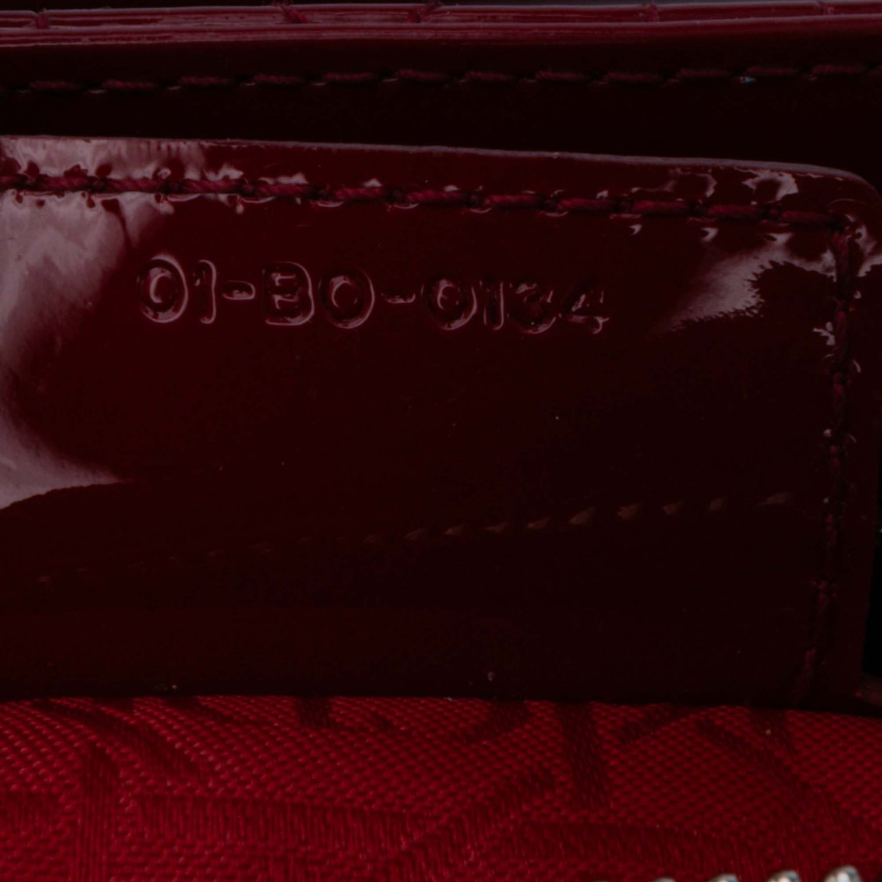 Dior Medium Patent Cannage Lady Dior Rood