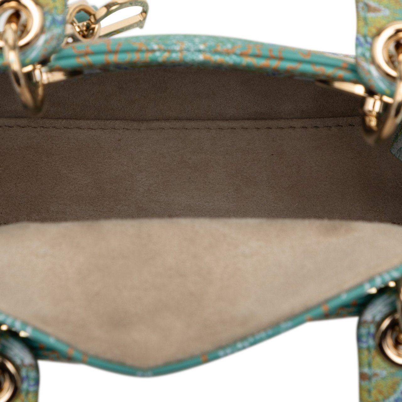 Dior Micro Calfskin In Lights Lady Dior Groen