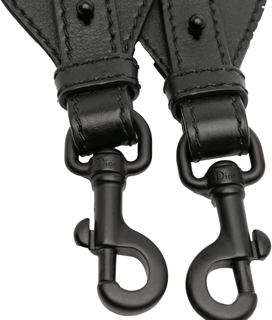 Dior Canvas Logo Embroidered Shoulder Strap Zwart
