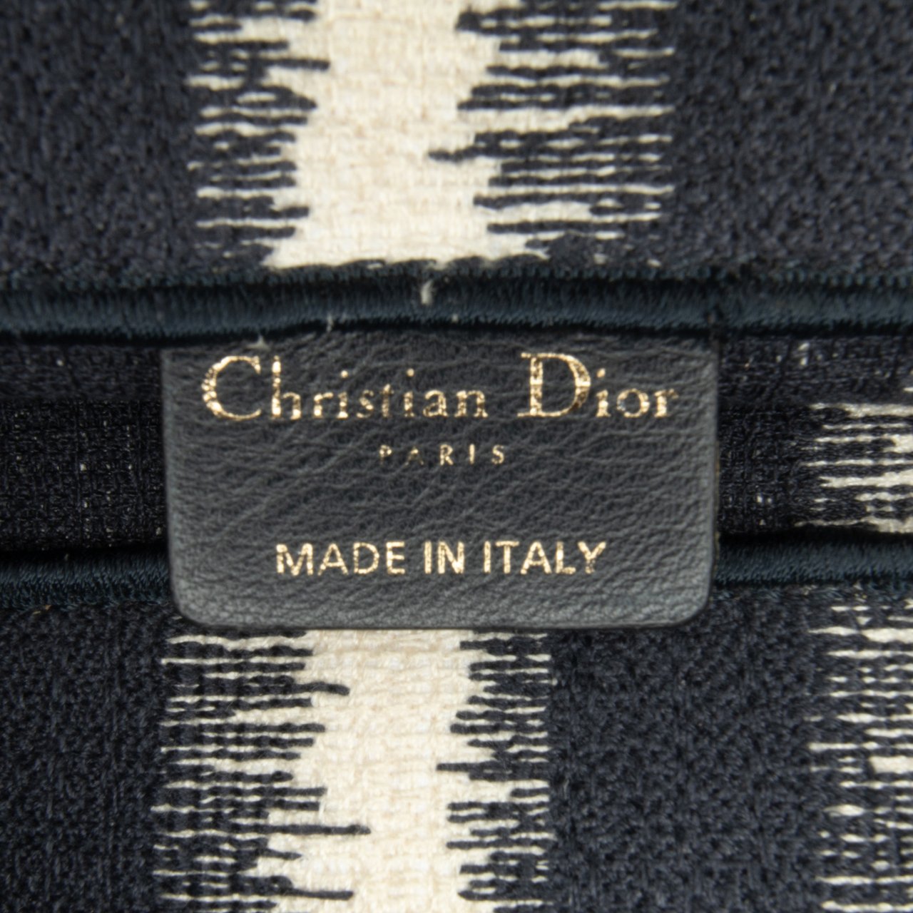 Dior Large Striped Book Tote Blauw