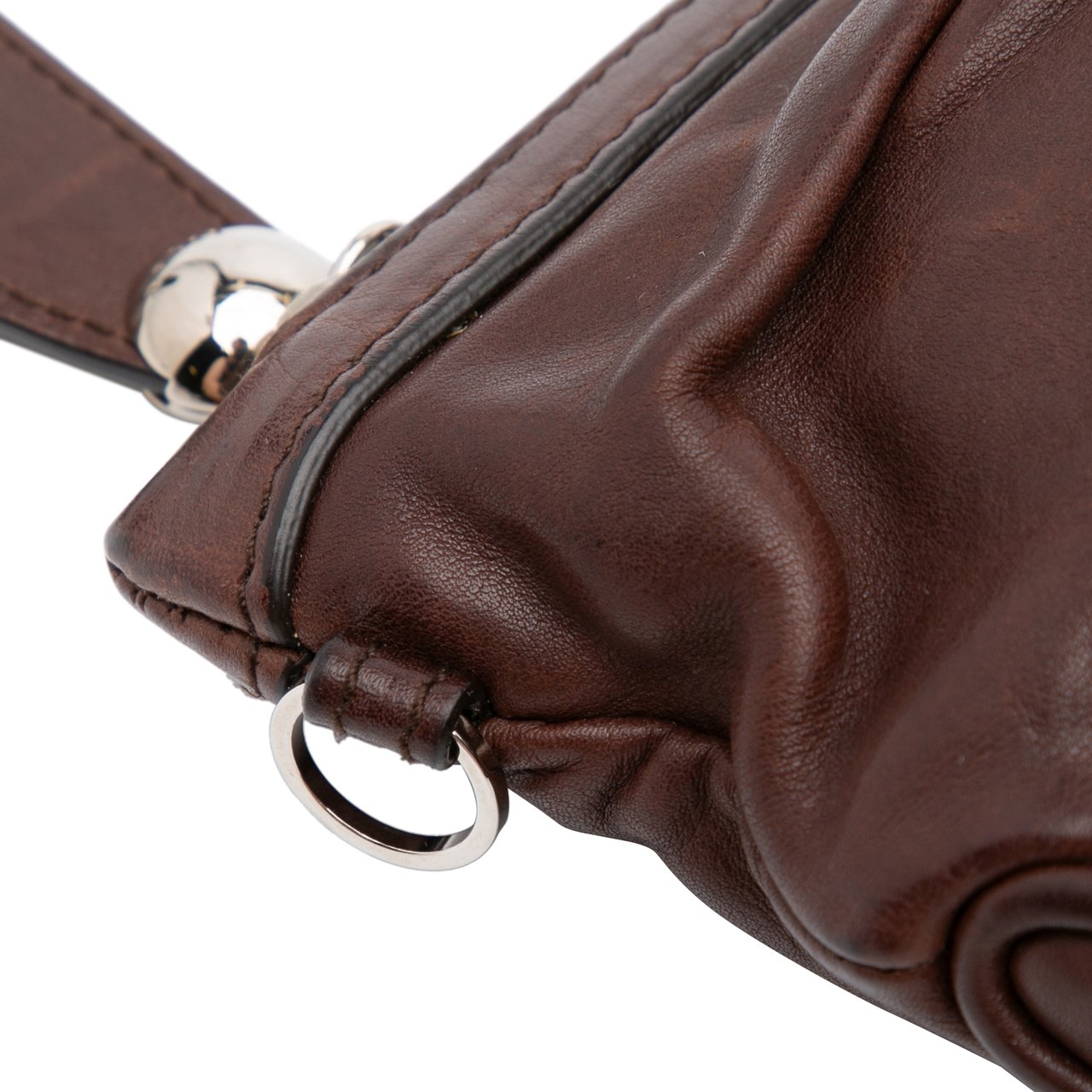 Dior Leather Babe Clutch Bruin