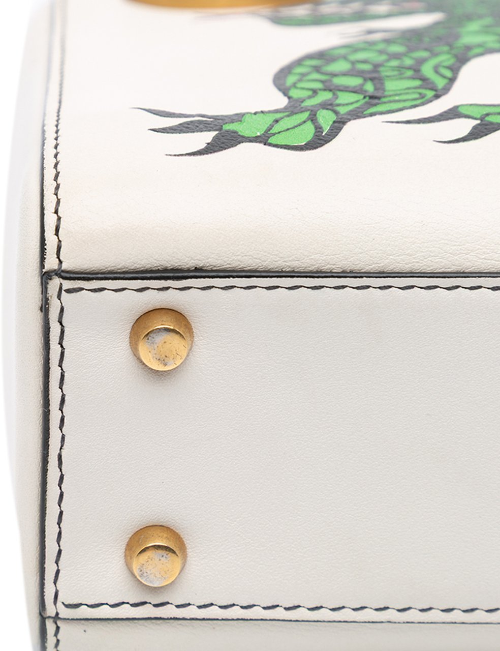 Dior Limited Edition Niki De Saint Phalle Mini Calfskin Dragon Lady Dior Wit