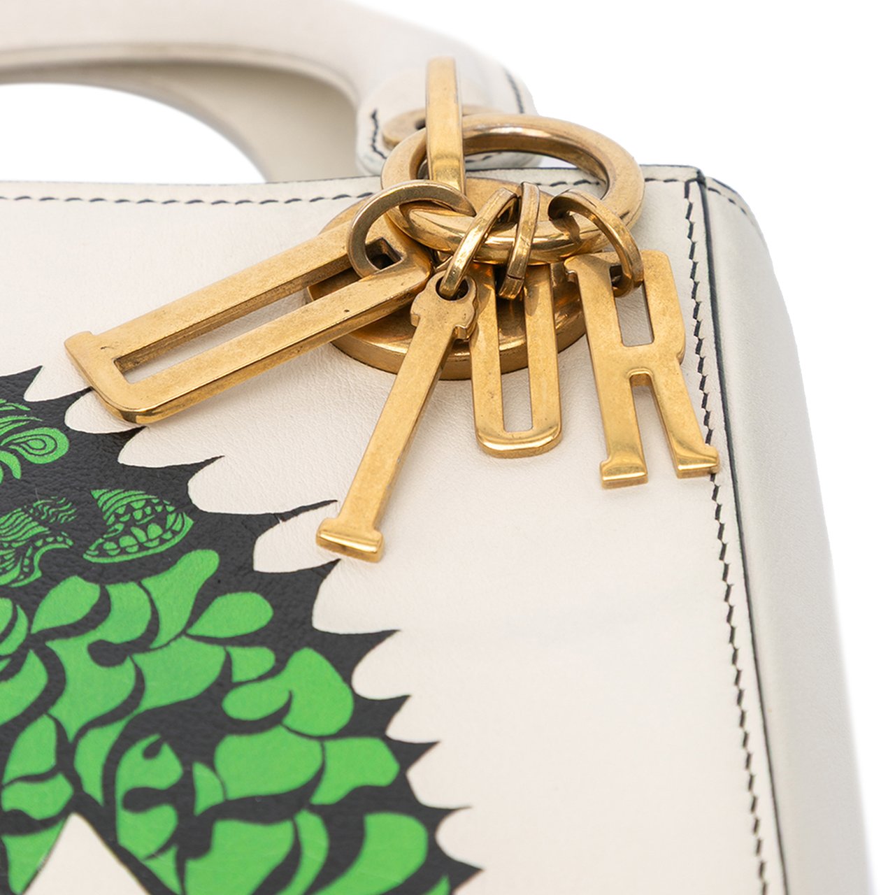 Dior Limited Edition Niki De Saint Phalle Mini Calfskin Dragon Lady Dior Wit