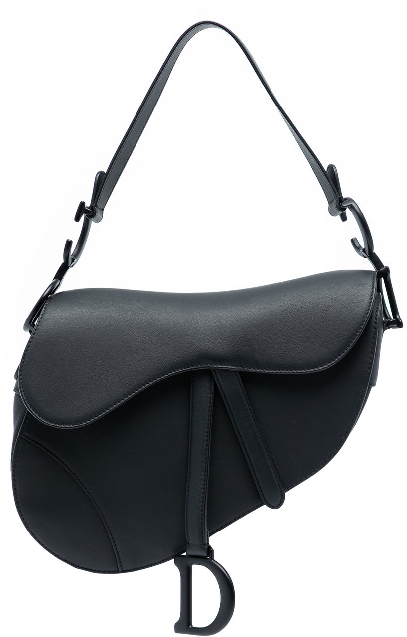 Dior Ultra Matte Calfskin Saddle Bag Zwart