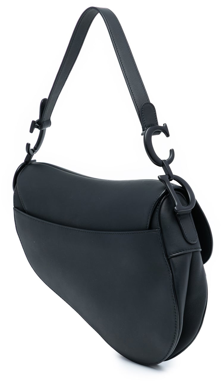 Dior Ultra Matte Calfskin Saddle Bag Zwart