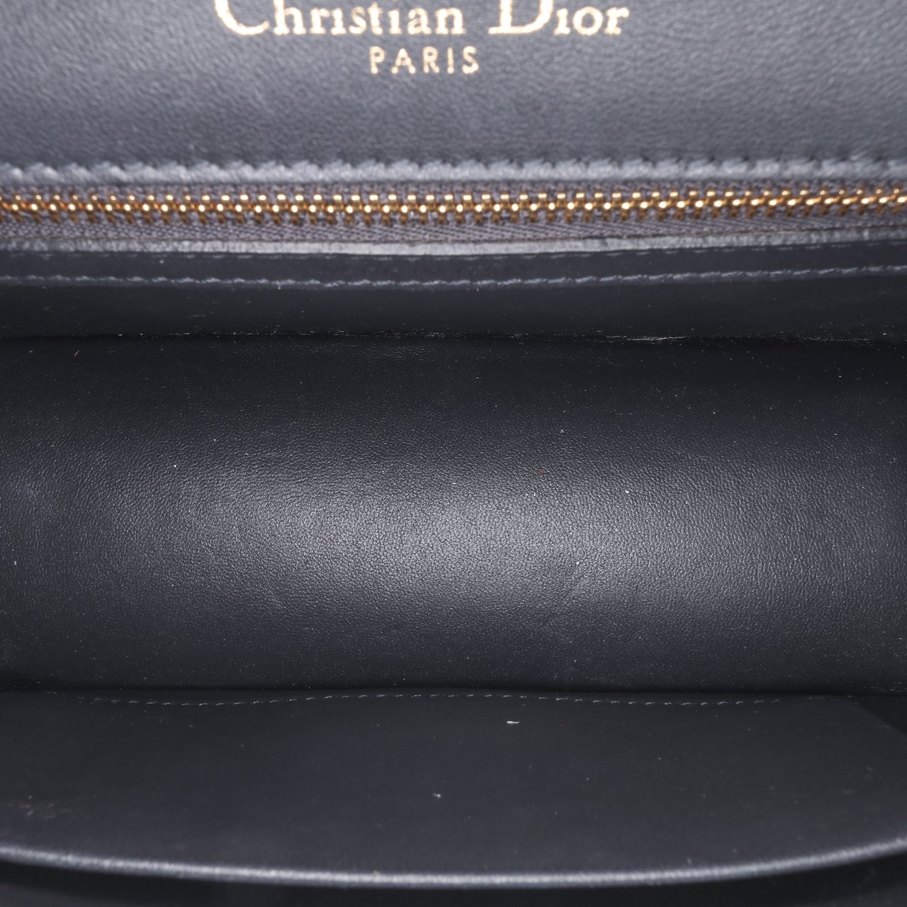 Dior Small Metallic Patent Microcannage Diorama Flap Zilver