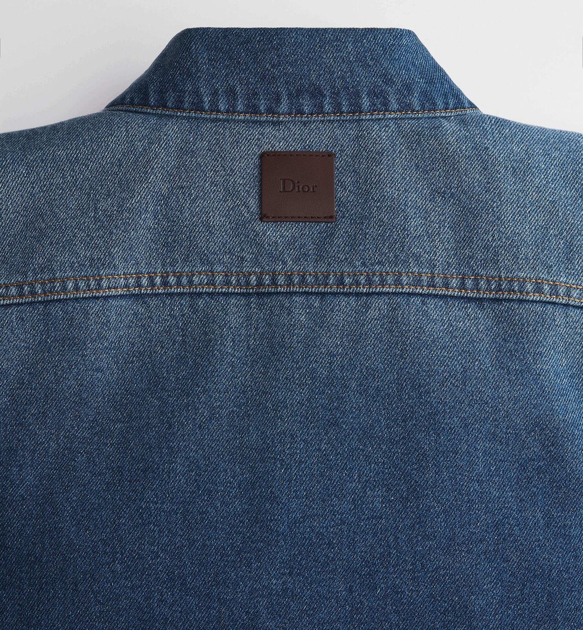 Dior Medium Blue Wash Denim Jacket Blauw