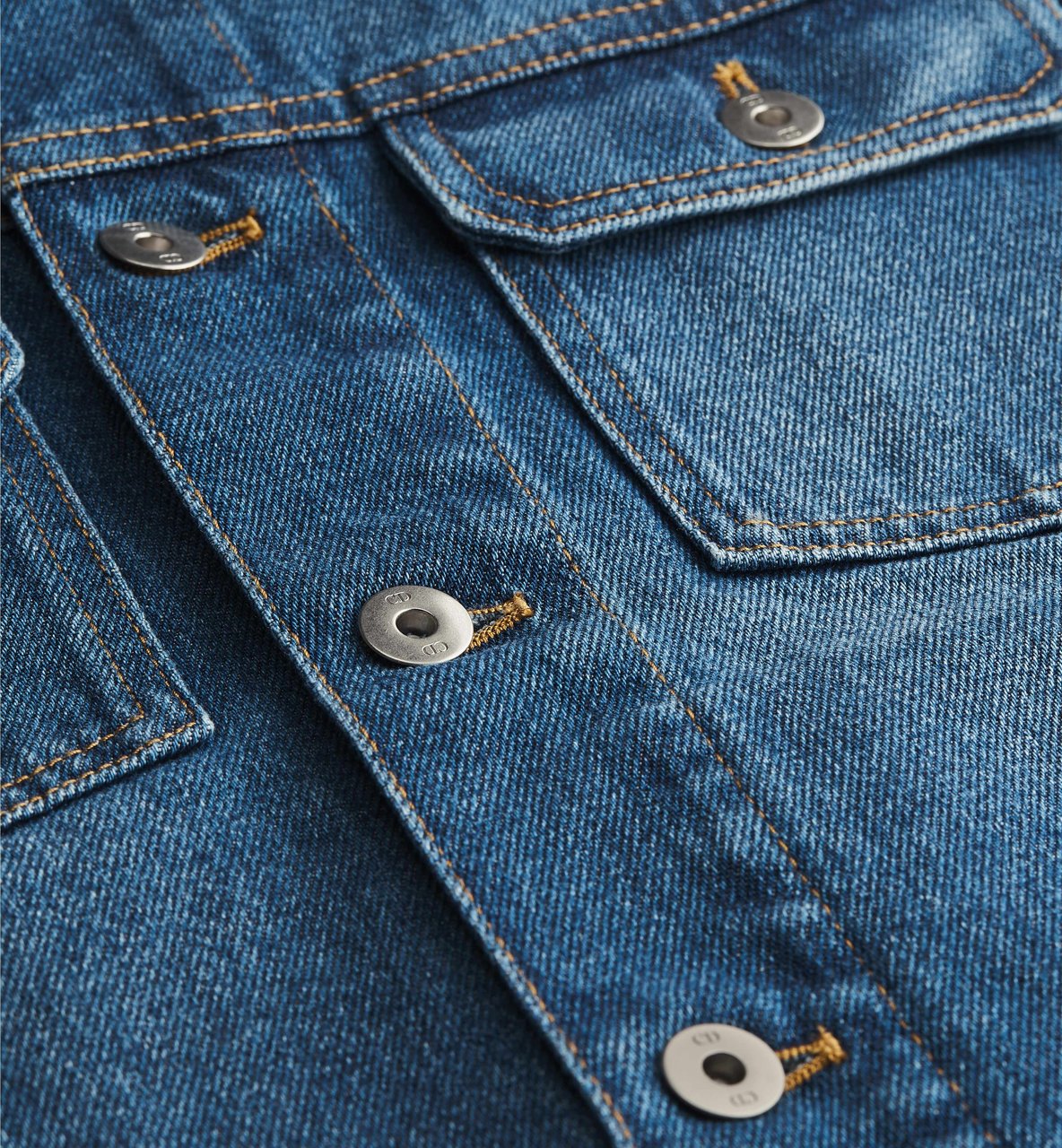 Dior Medium Blue Wash Denim Jacket Blauw