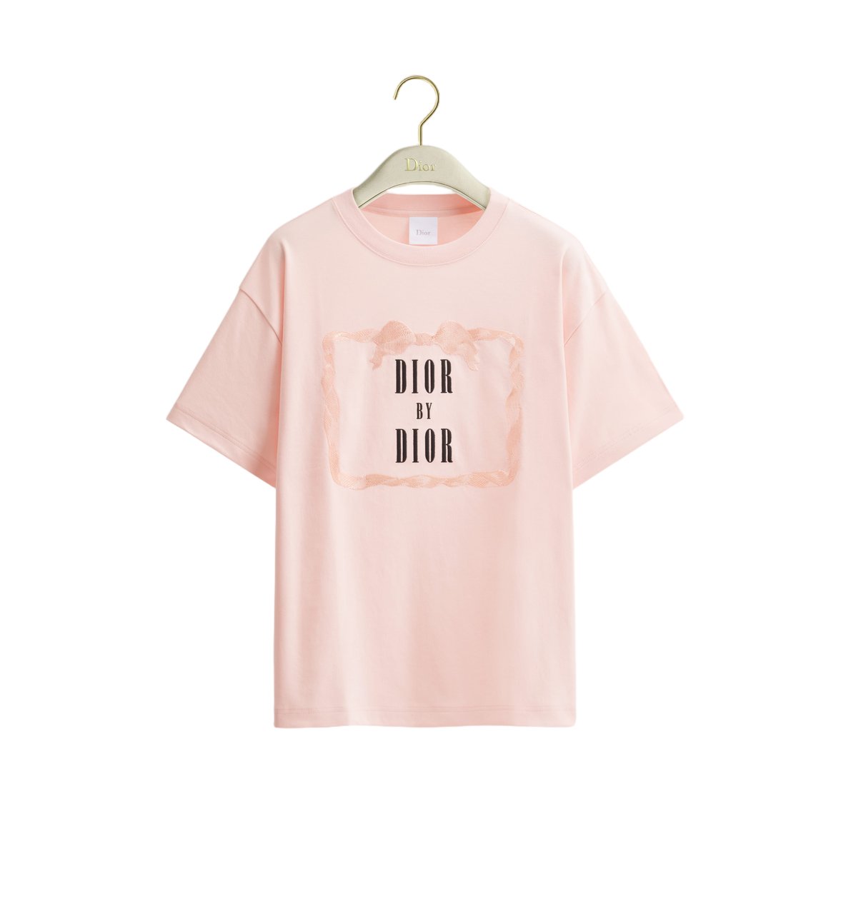 Dior Soft Pink Embroidered Patch T-Shirt Neutraal