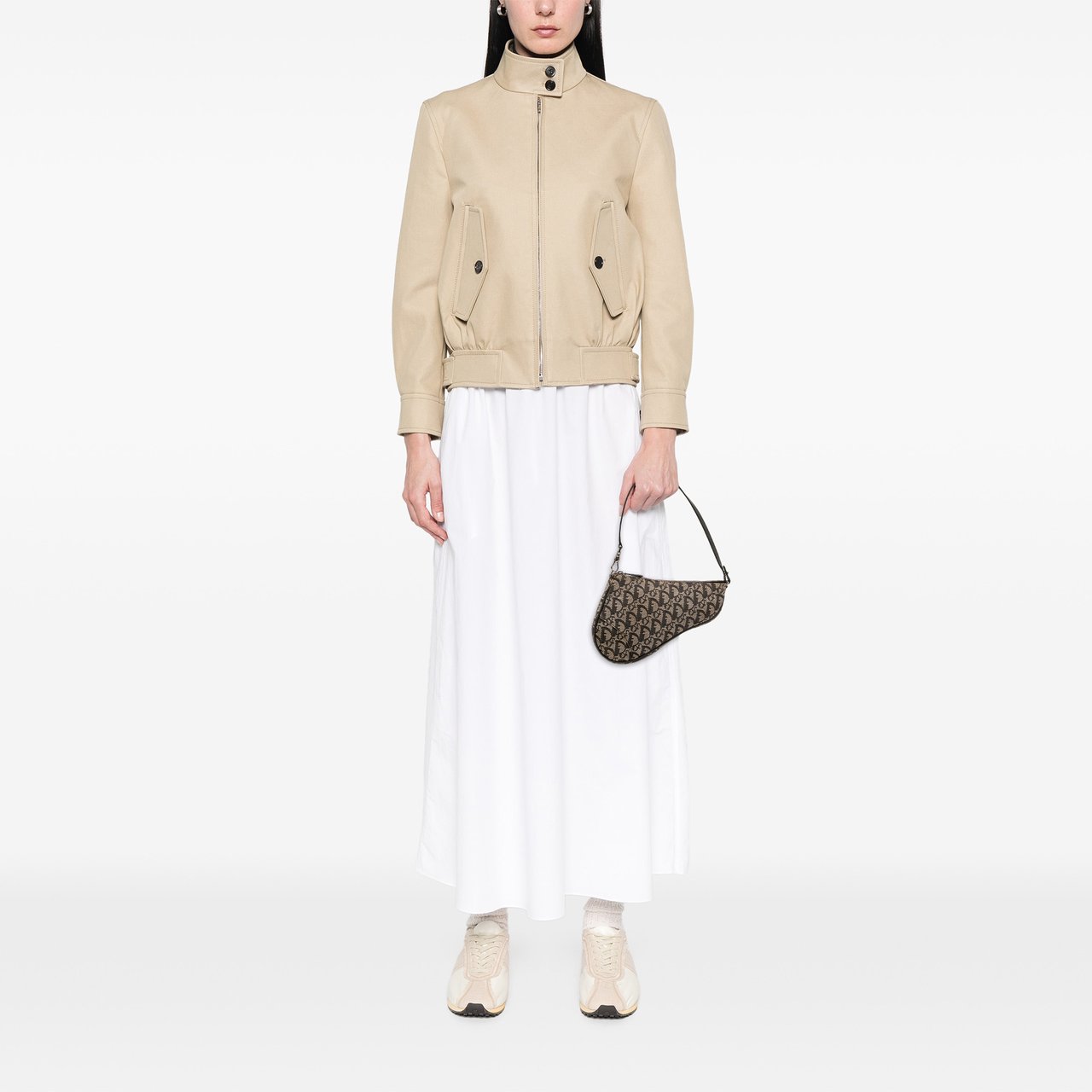 Dior Mini Diorissimo Canvas Saddle Pochette Zwart
