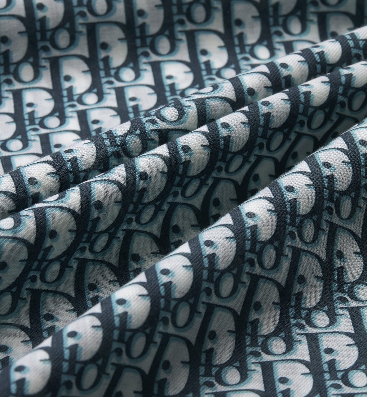 Dior Square Monogram Scarf With Contrasting Edges Grijs