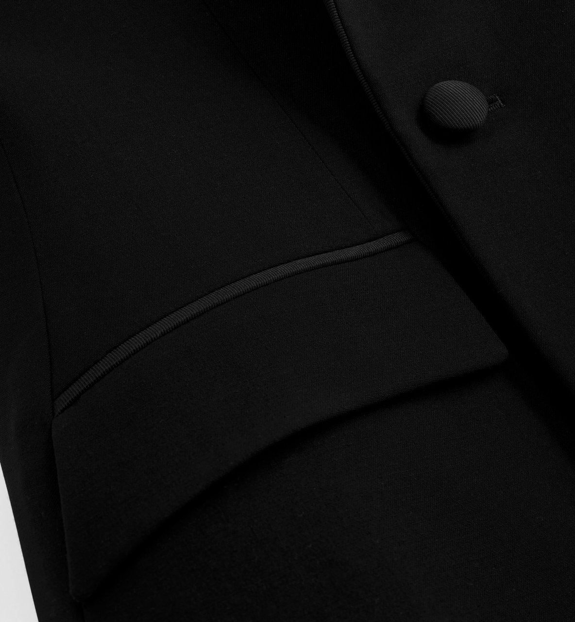 Dior Double-Breasted Tailored Woven Jacket With Pointed Lapels Zwart