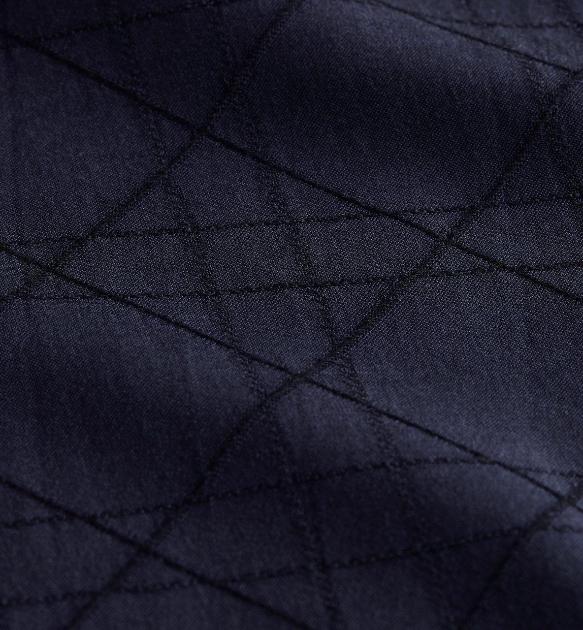 Dior Short-Sleeve Woven Shirt With Tonal Geometric Pattern Zwart