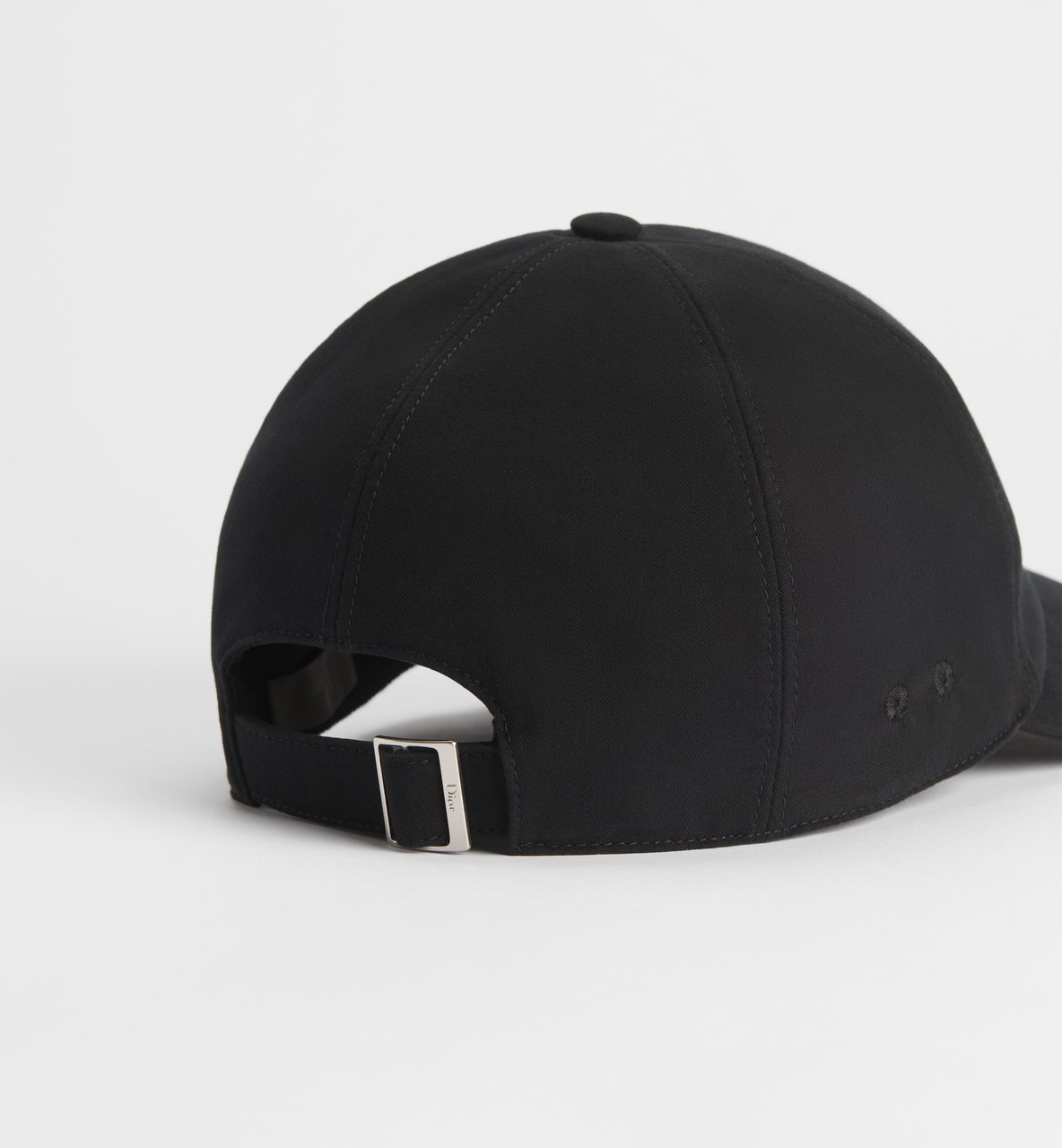 Dior Black Chapeau Six-Panel Baseball Cap Zwart
