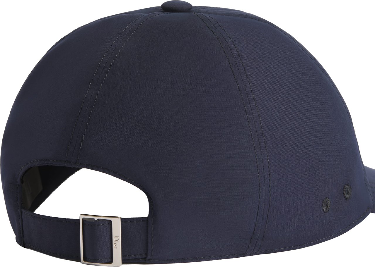 Dior Classic Blue Baseball Cap With Curved Brim Zwart