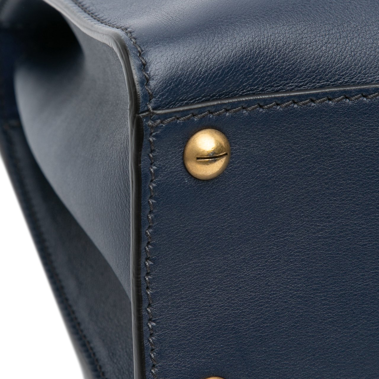 Dior Leather DiorAddict Top Handle Bag Blauw