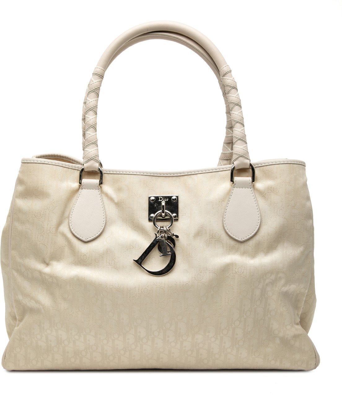 Dior Diorissimo Trotter Canvas Lovely Charm Tote Bruin