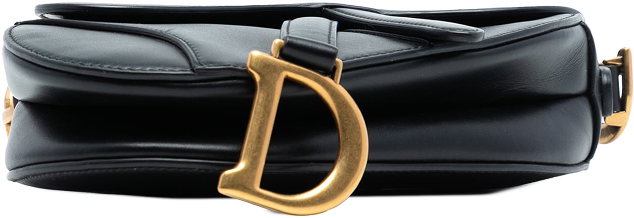 Dior Mini Smooth Calfskin Saddle Bag Zwart