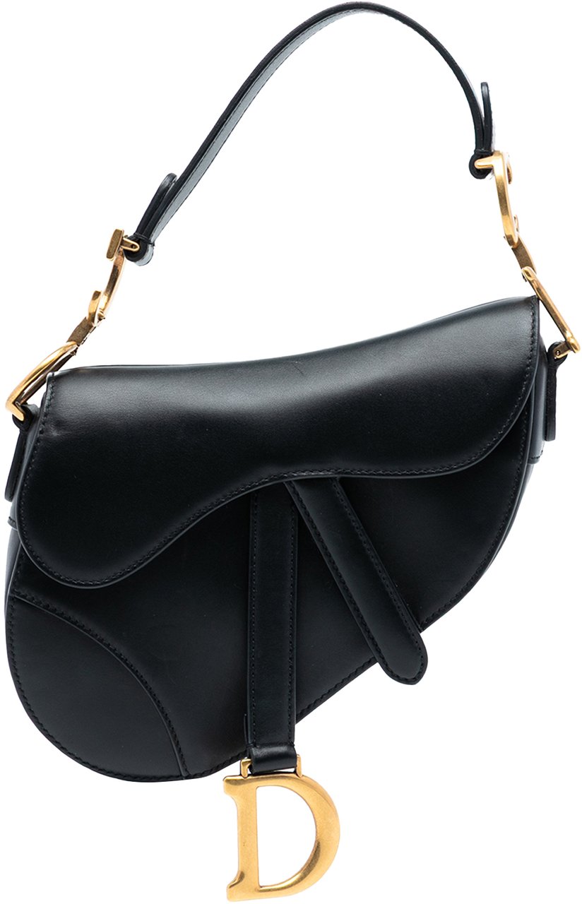 Dior Mini Smooth Calfskin Saddle Bag Zwart