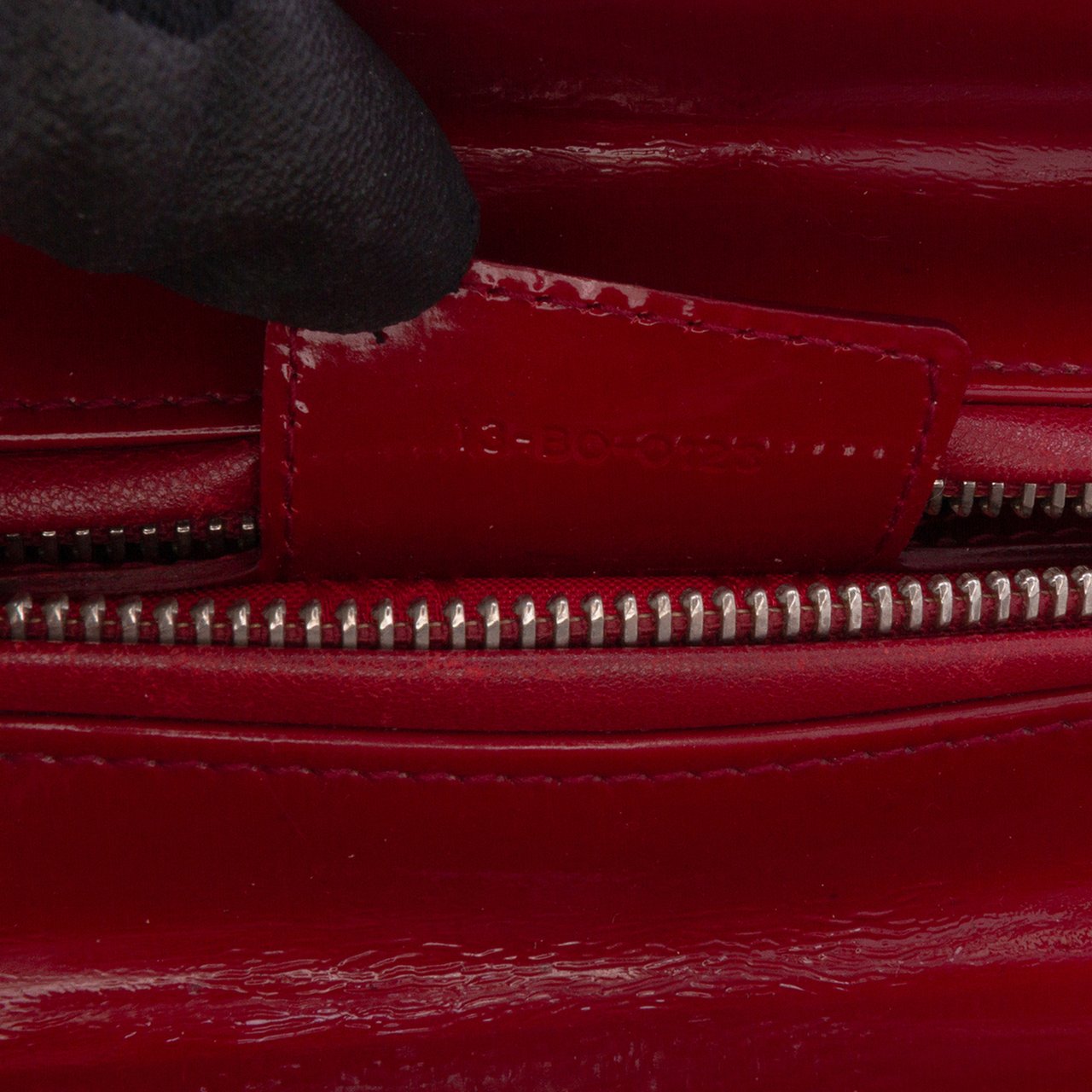 Dior Medium Patent Cannage Lady Dior Rood