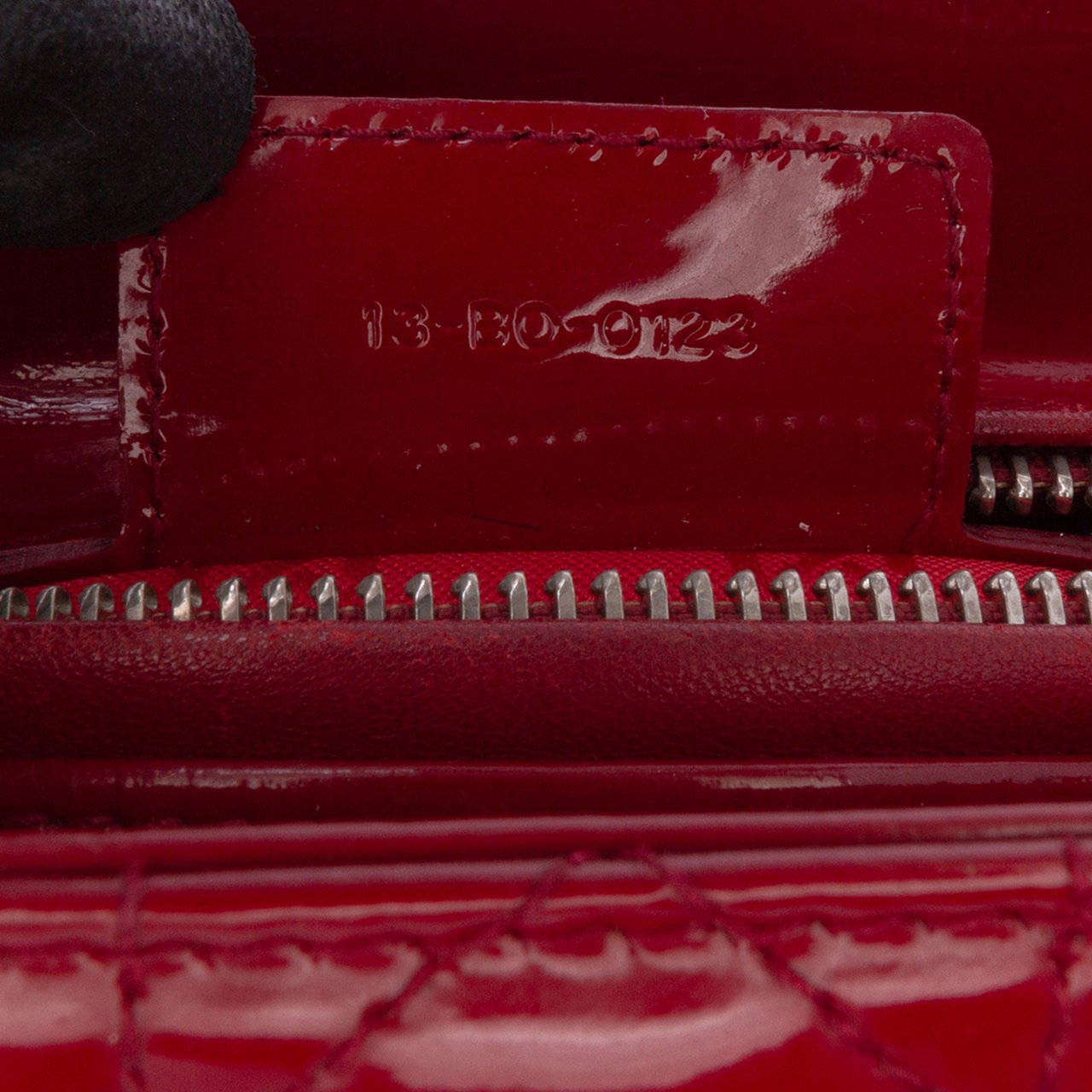 Dior Medium Patent Cannage Lady Dior Rood